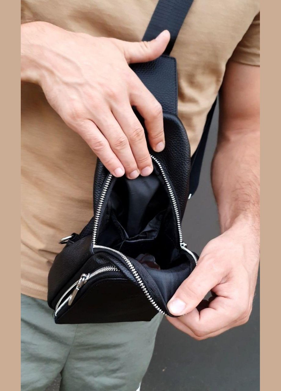 Шкіряна чоловіча сумка-слінг PTR No Brand (317763731)