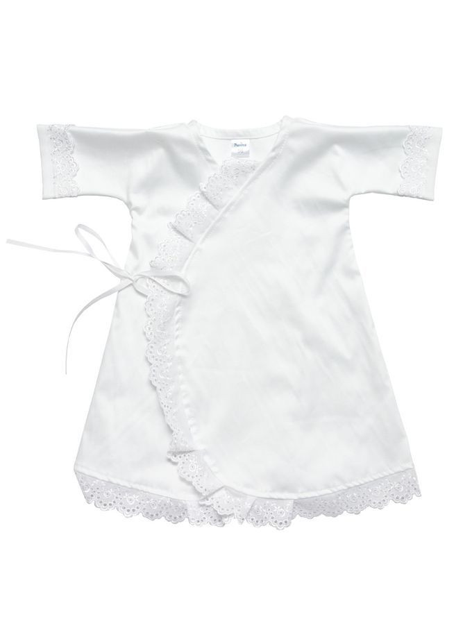 Набор для крещения : крыжма 90x90 см и платье р.56, сатин, белый () Twins 1407-NXD-56-01 (362382780)