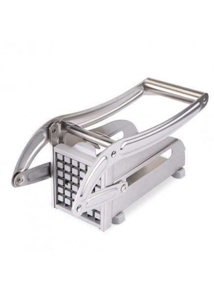 Ручна картоплерізка машинка Potato Cut для нарізки картоплі фрі з нержавіючої сталі 2 насадки різних розмірів Silver No Brand (350349182)