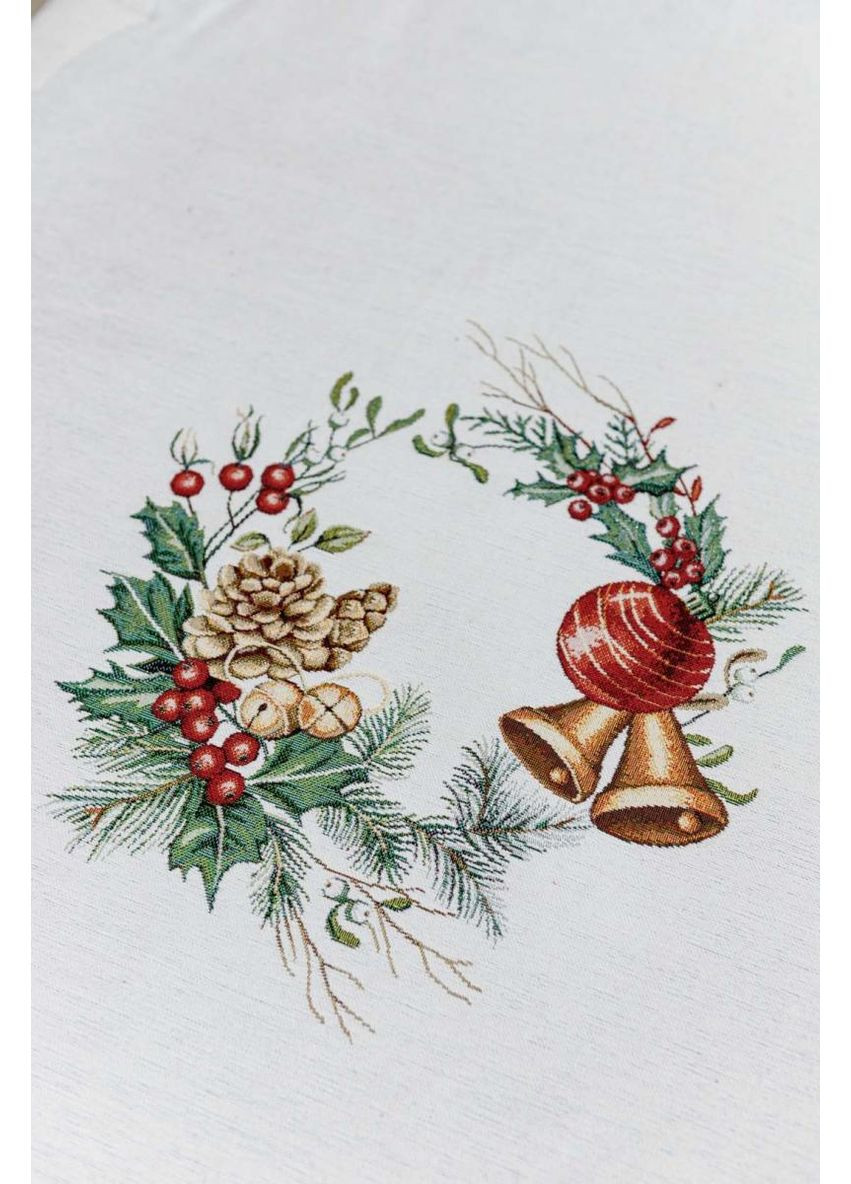 Скатерть гобеленовая с велюром Зимний город 135х260 см Прованс (366970028)