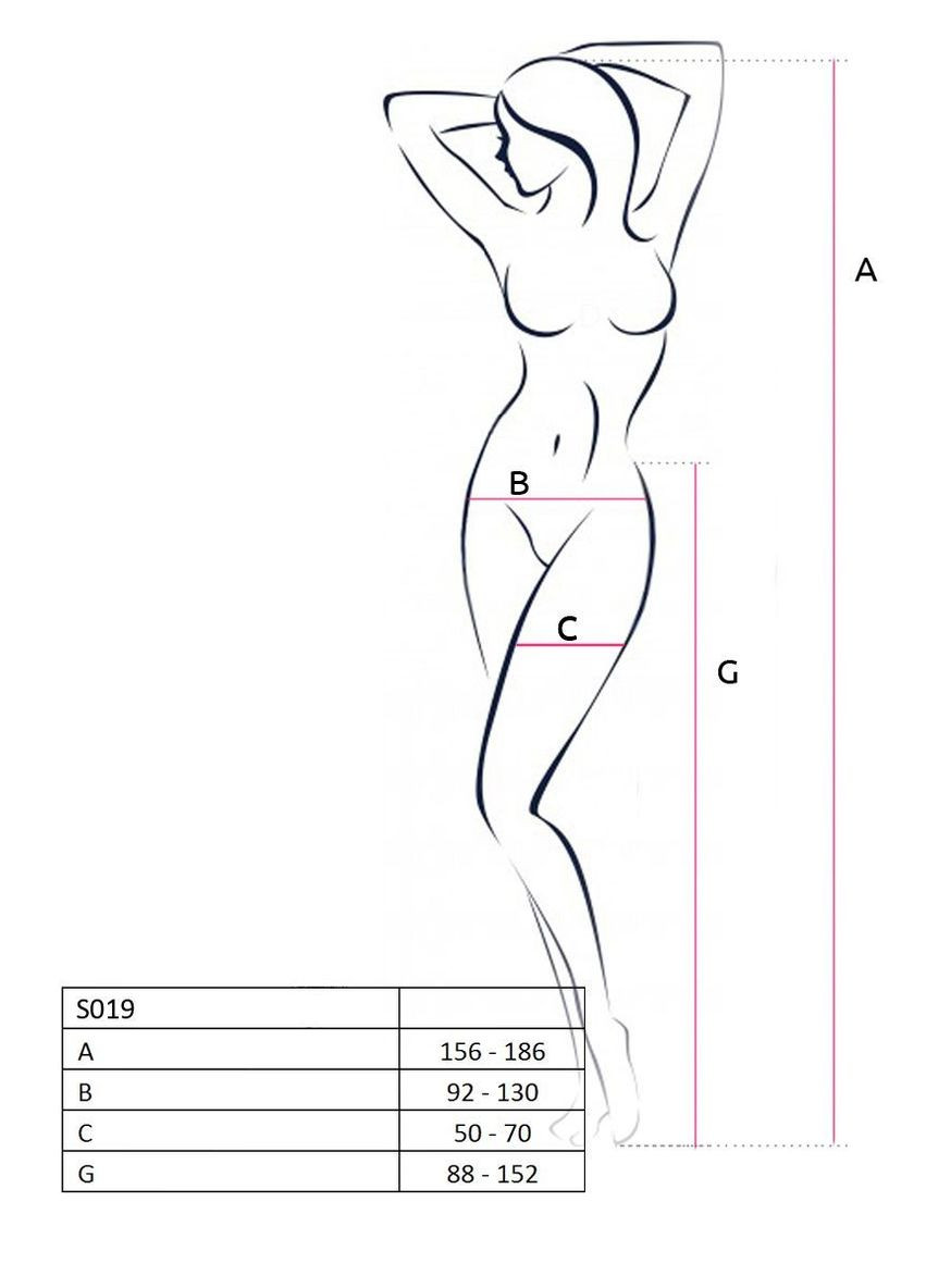 Эротические колготки-бодистокинг S019 red, имитация трусиков ажурных с доступом, в сеточку Passion (297572182)