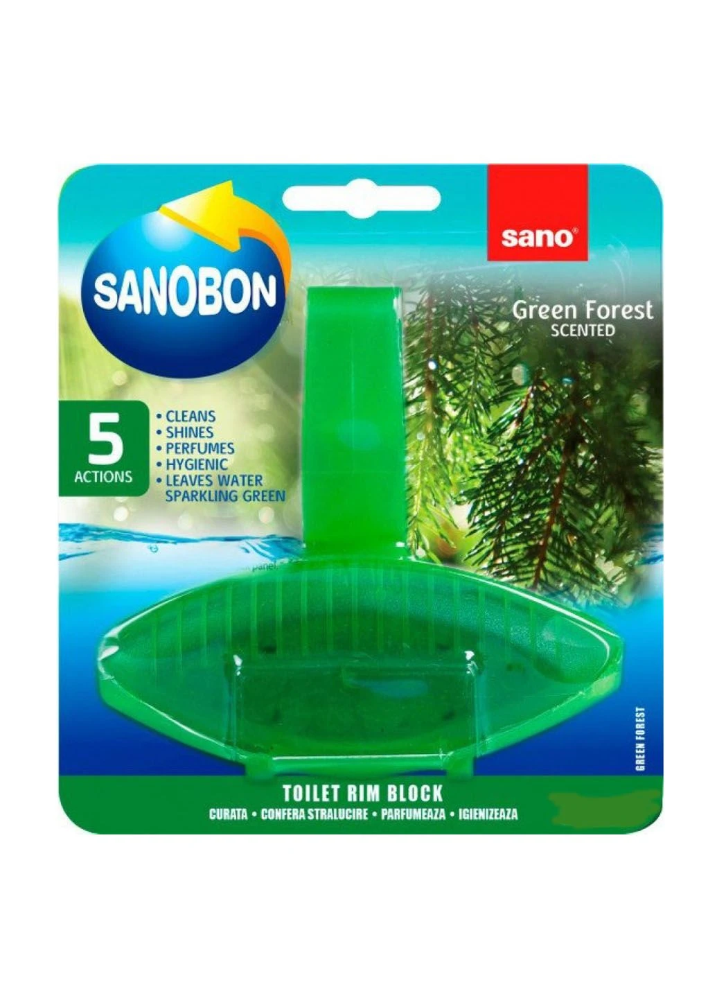Туалетный блок лес 55 г (7290102990030) Sano Зелений ліс 55 г (380039860)