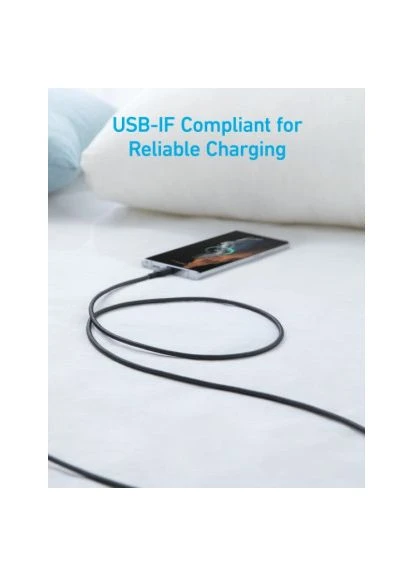 Дата кабель USB 2.0 AM to USB-C 0.9m 322 Black (A81H5G11) Anker (396692970)