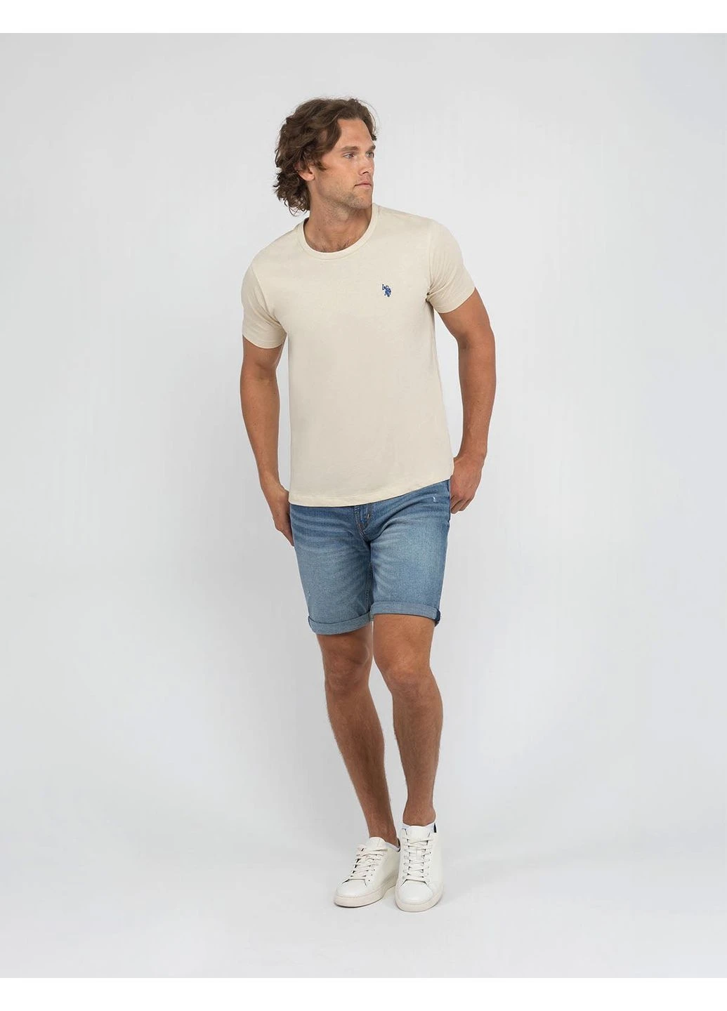 Бежевая футболка U.S. Polo Assn.