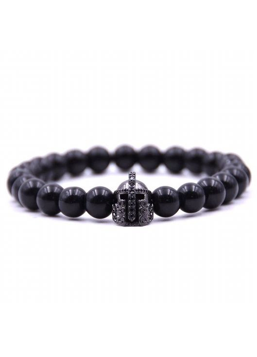 Браслет Агат с черным шлемом (10012) Hemst (301071170)