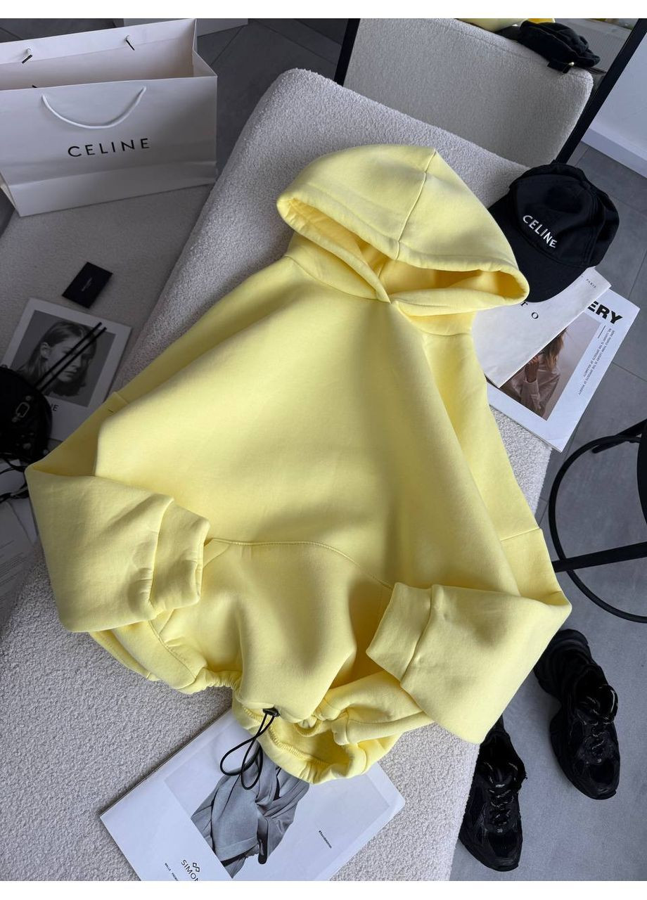 Худі тринитка на флісі з подвійним капюшоном No Brand (365410195)