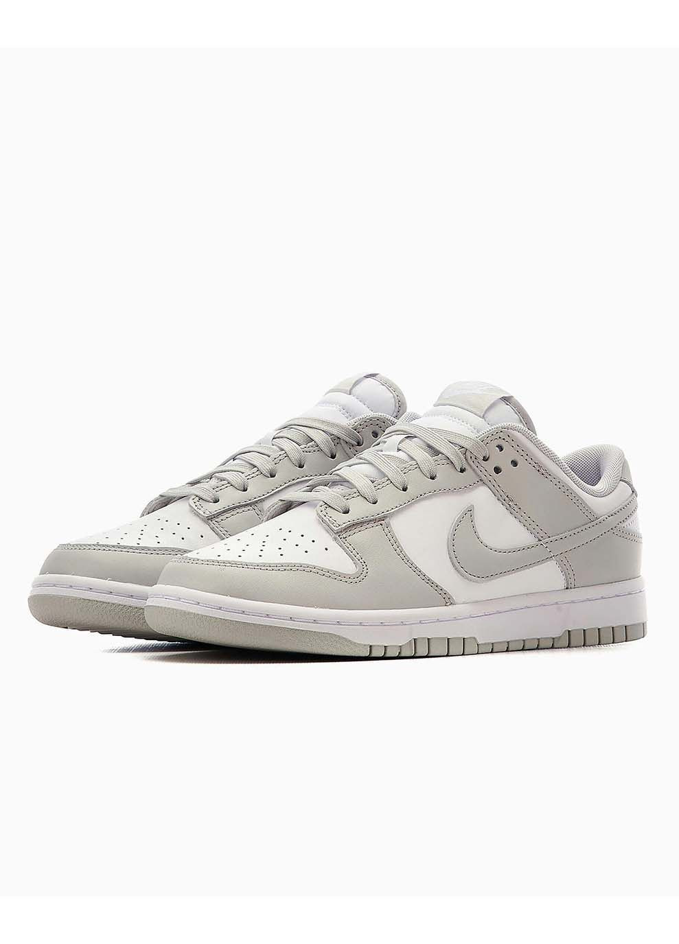Белые демисезонные мужские кроссовки dunk low retro белый Nike