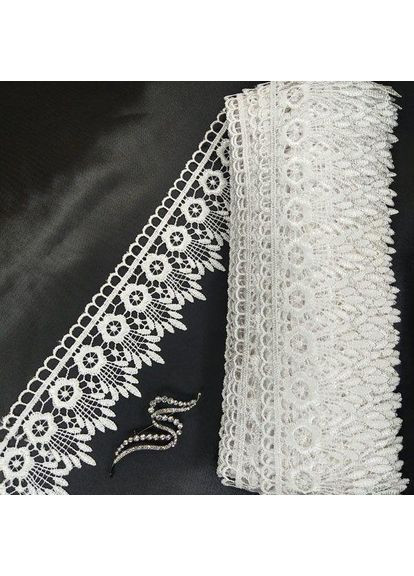 (1 метр) Кружево макраме 6,5 см цвет - белый (05М-XR13023-1) Plus-plus (352747092)