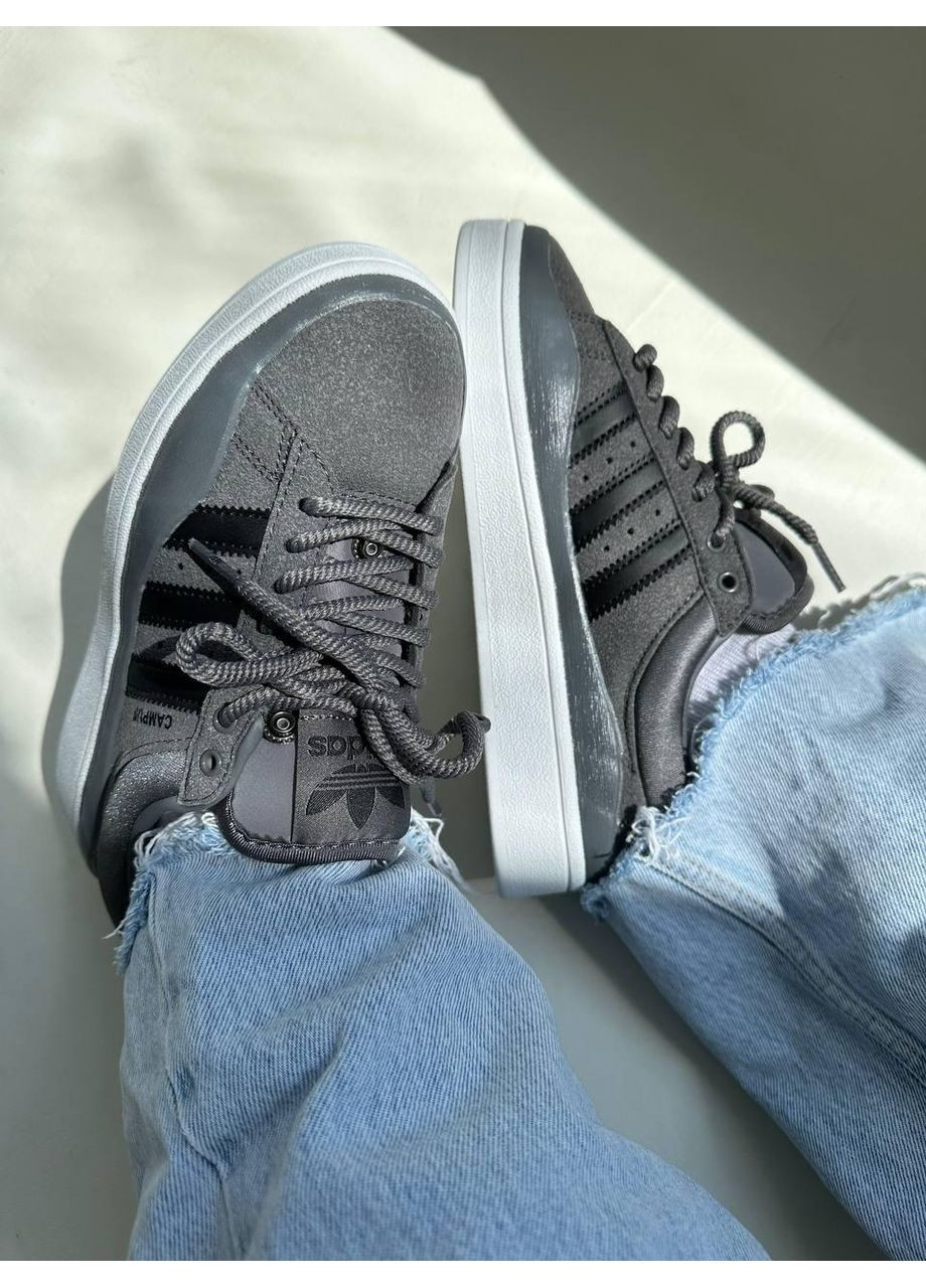 Білі Осінні кросівки чоловічі adidas campus x bad bunny graphite адідас кампус No Brand