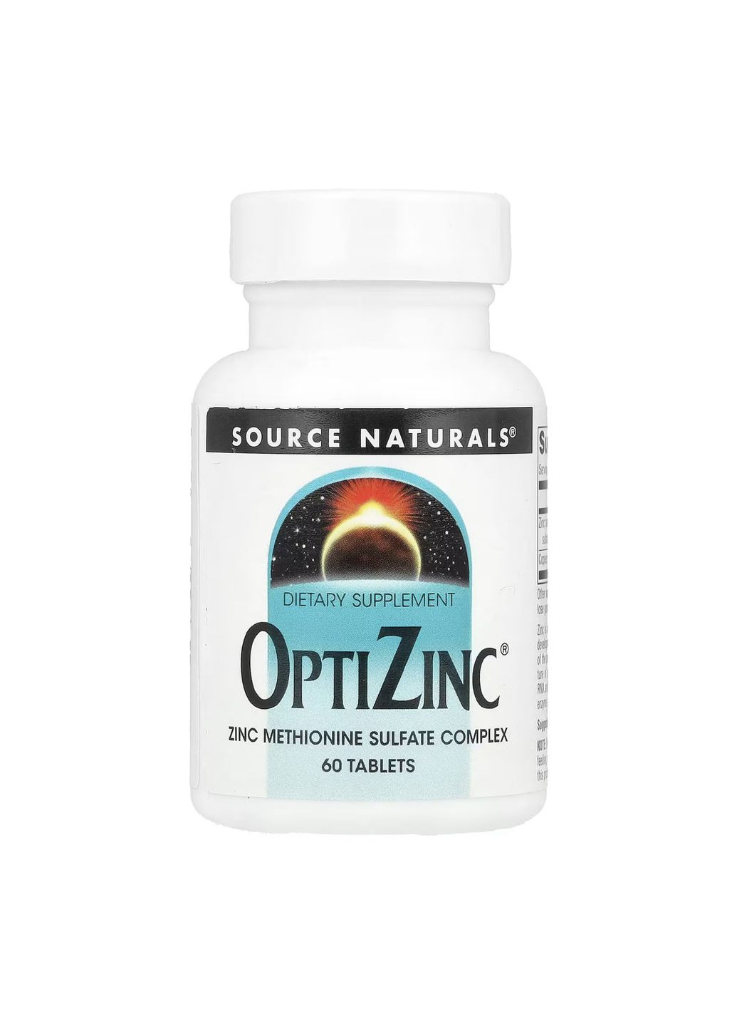 Добавка для здоровья мужчин OptiZinc 60 таблеток Цинк для репродуктивной функции Source Naturals (367958231)