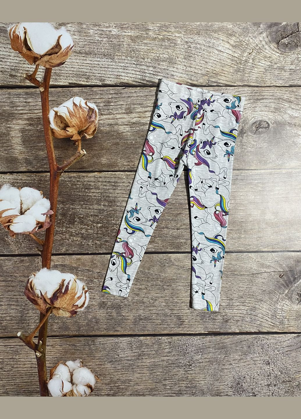 Серые демисезонные лосины No Brand