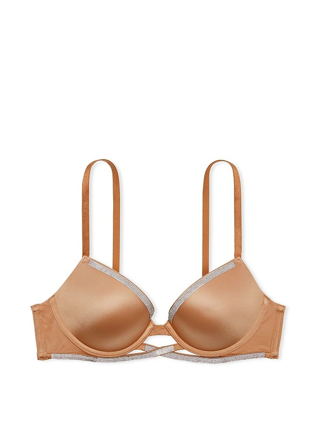 Бежевый бюстгальтер very sexy shine cradle push-up bra beige Victoria's Secret