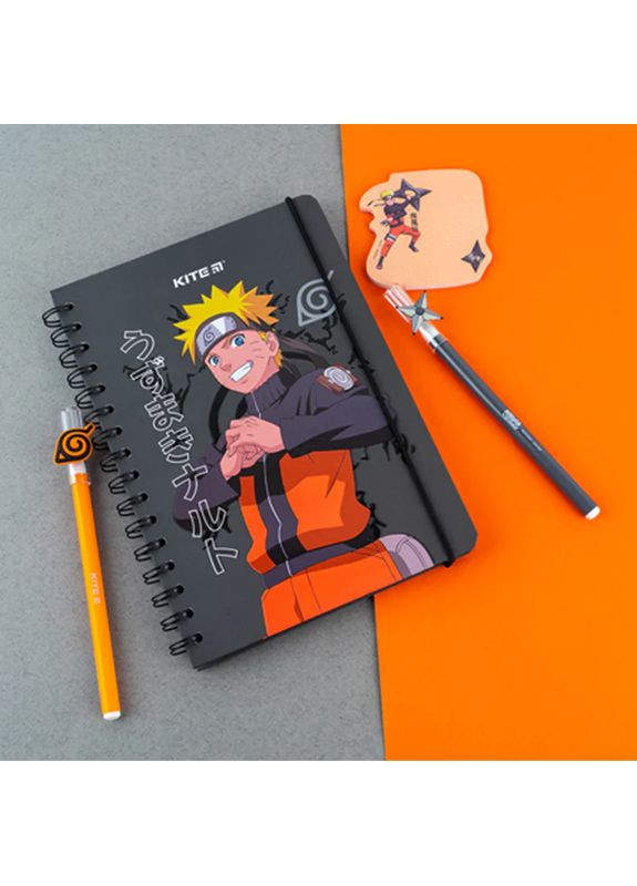 Блокнот пруж. A5 80арк. кліт. тв. обкл. Naruto NR24-190/ / Kite (358203416)