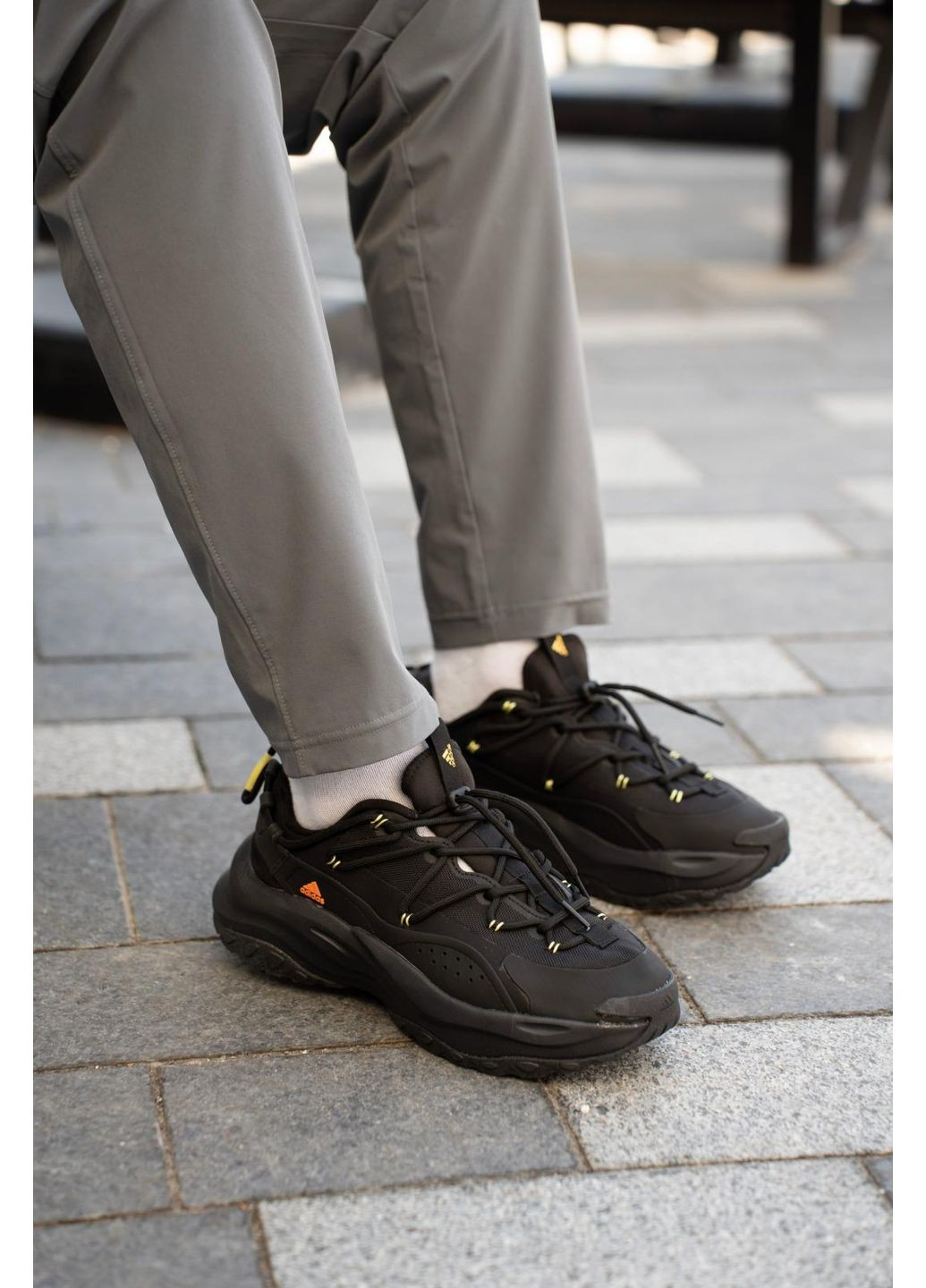 КРОССОВКИ ЖЕНСКИЕ ADIDAS MAXXWAVY MAGIC EARTH STRATA BLACK ORANGE АДИДАС No Brand чёрные демисезоны (367172587)