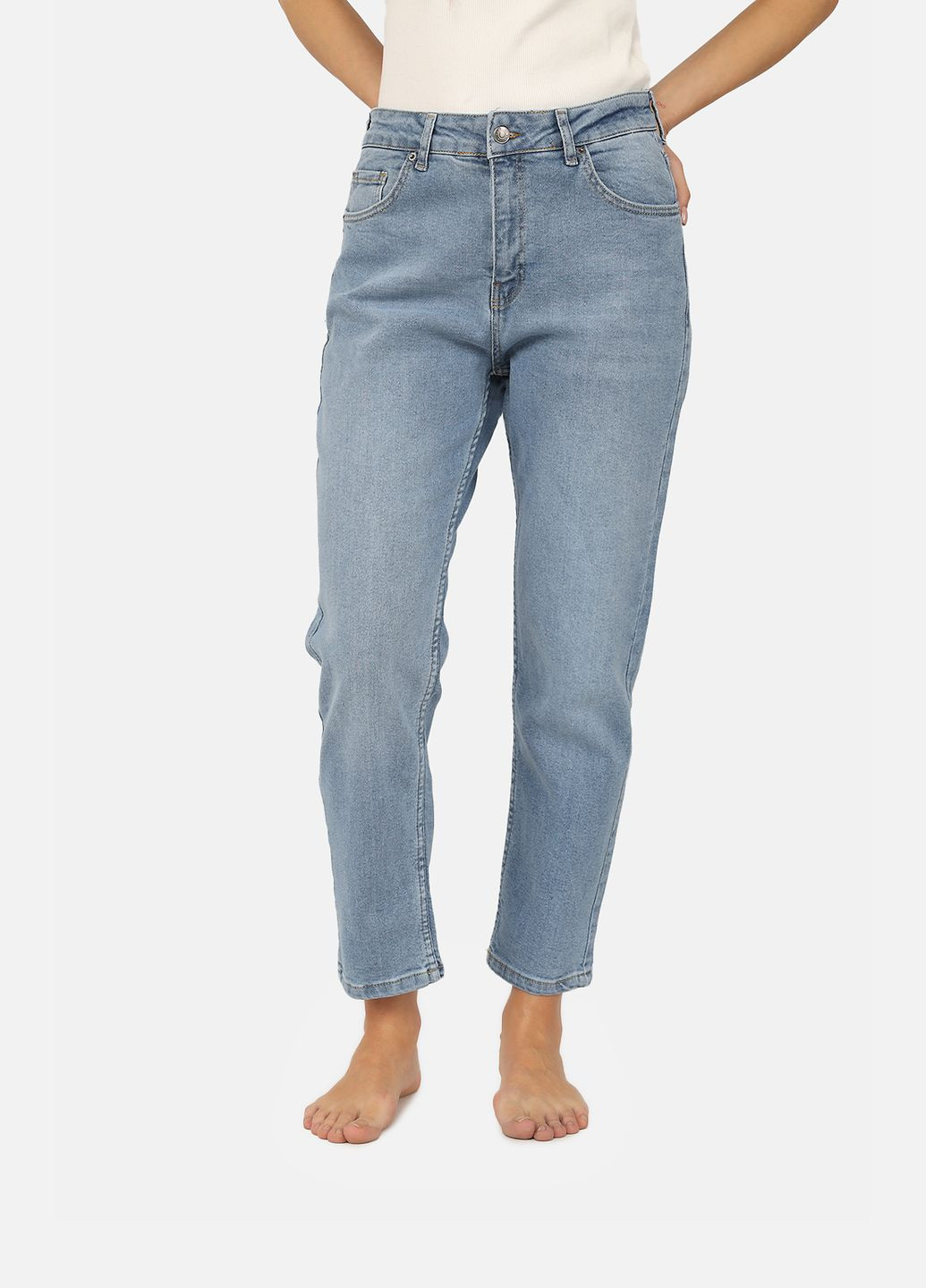 Джинси mom жіночі колір блакитний CB-00270122 Yuki - (323142839)