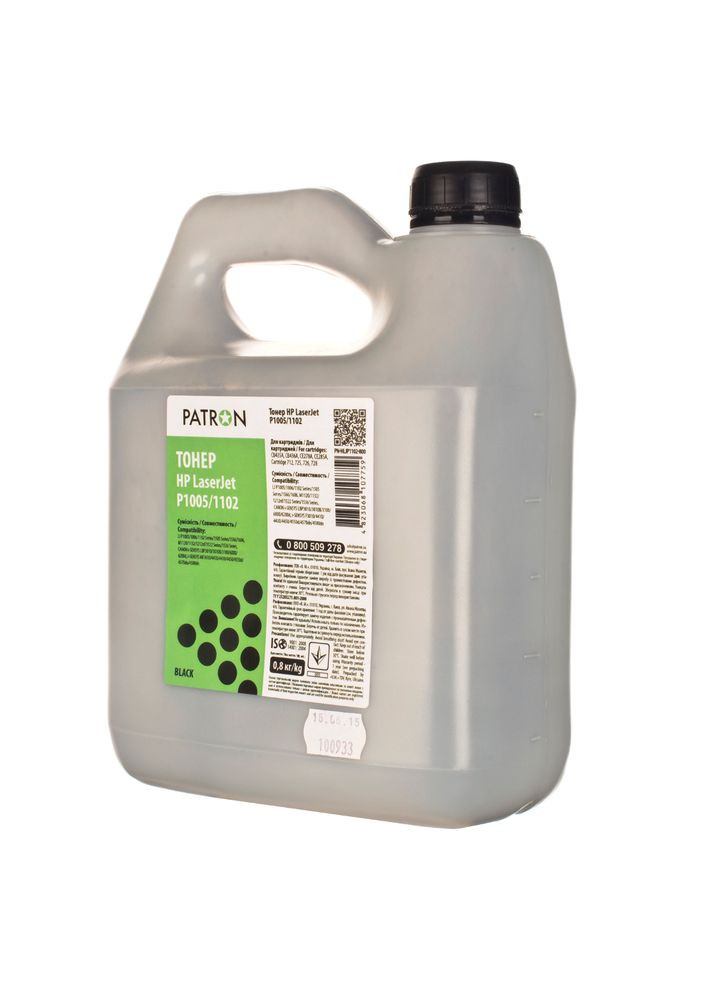 Тонер HP LJ P1005/1102 ФЛАКОН 800 г Patron (338562529)