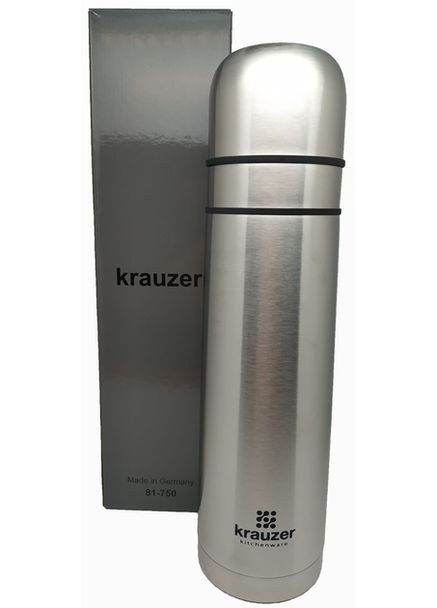 Термос 750 мл 2 чашки + чохол нержавіюча сталь арт. 81-750 Krauzer (361852507)