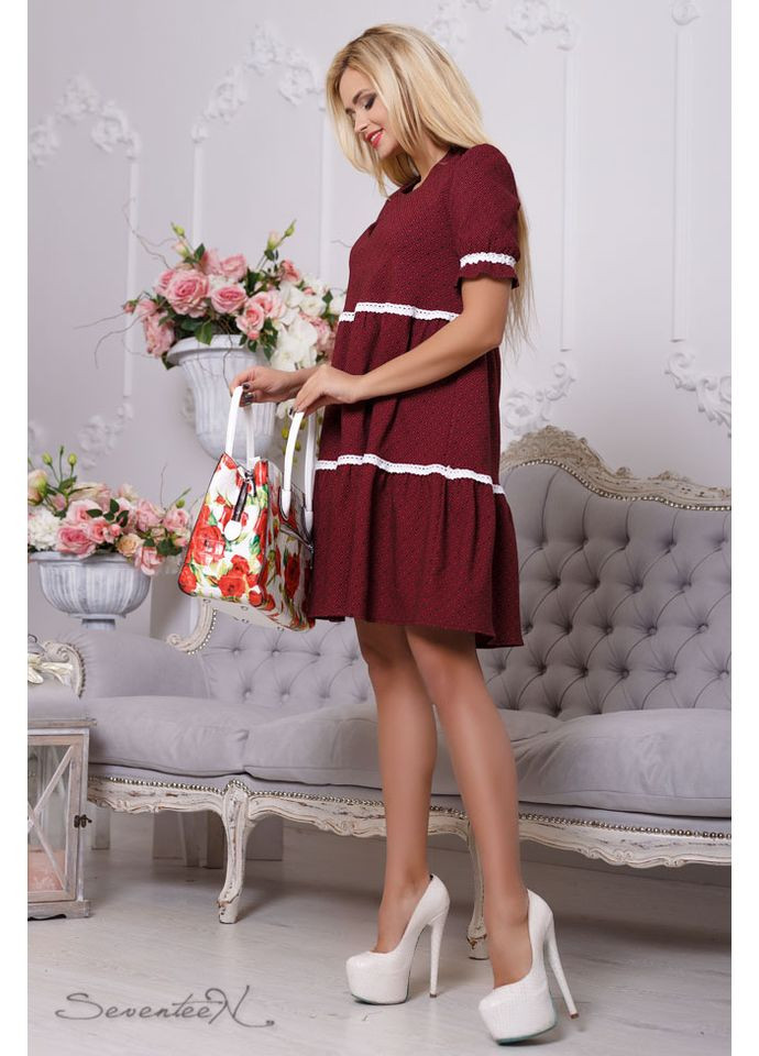 Темно-красное платье 776.2123 Seventeen