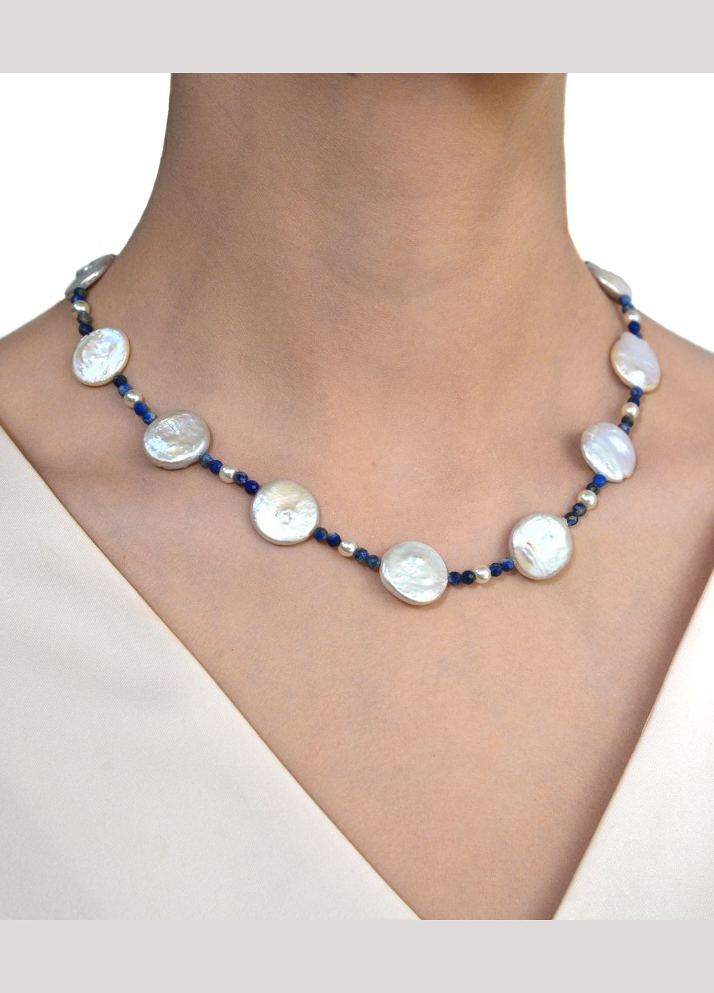 Намисто "Патрісія" Перли, Лазурит Fursa fashion (322313980)