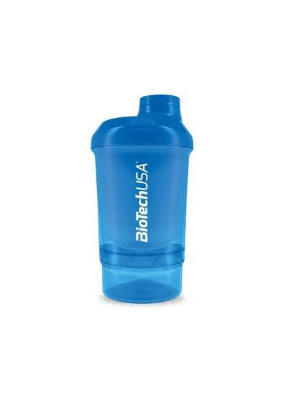 Шейкер міні Shaker Wave Mini + 2 in 1, блакитний, 300 мл Biotech (361118636)