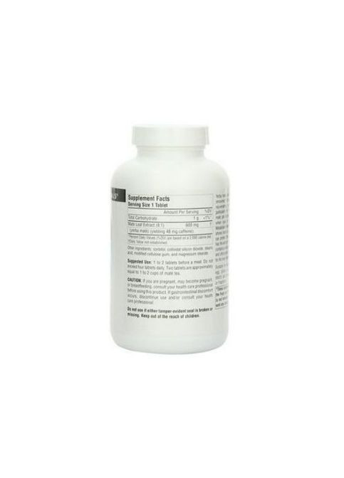 Yerba Mate 600 mg 90 Tabs Source Naturals (308389776)