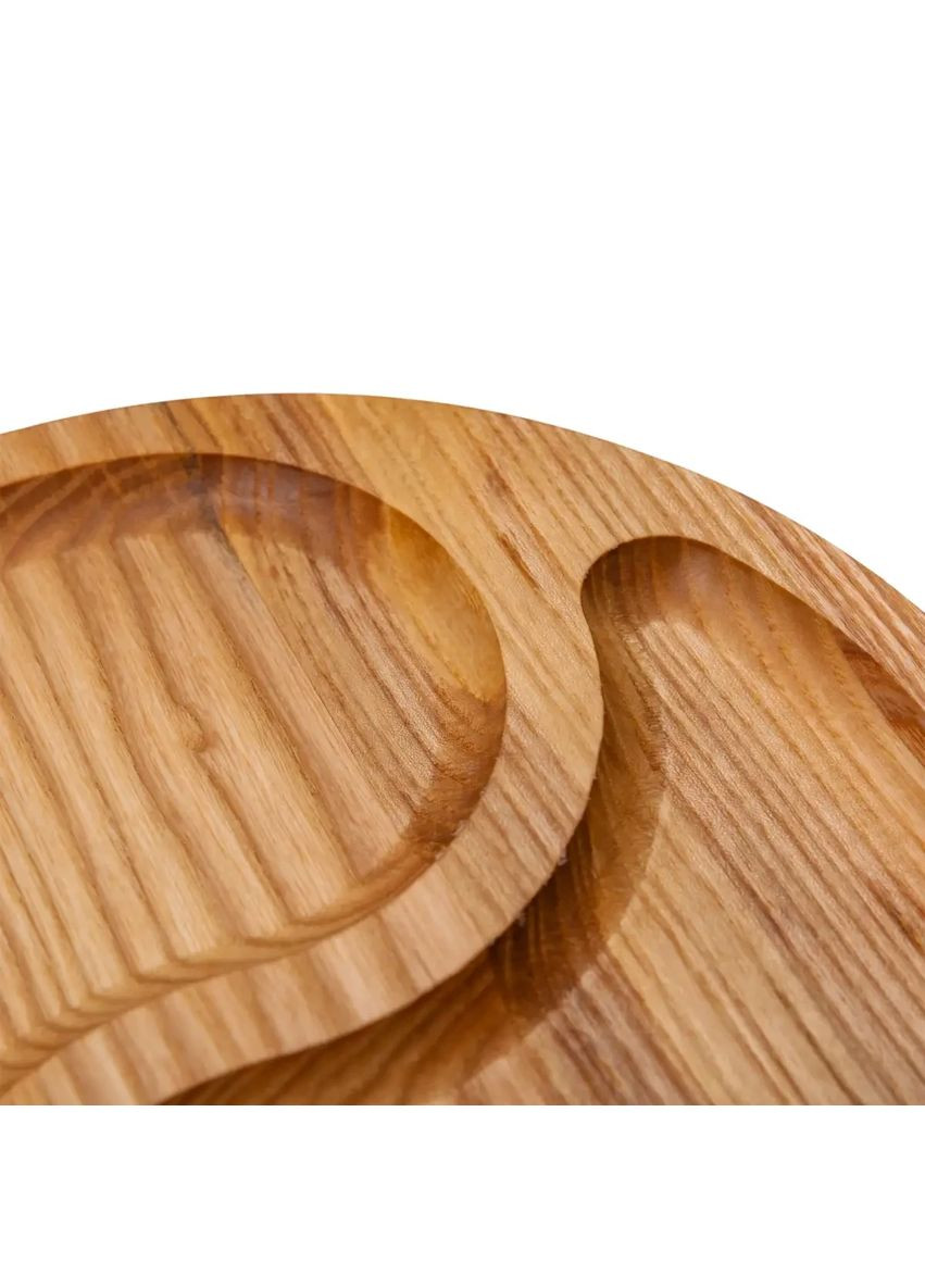 Менажниця дерев'яна 25 см кругла на 2 секції T45W250 LUGI (370801984)
