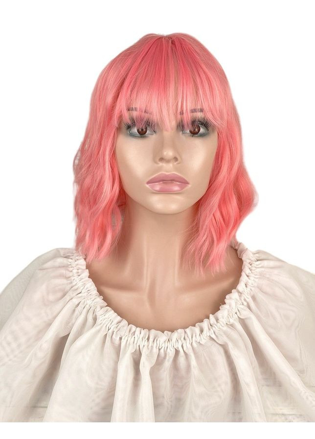 Перука жіночий каре з чубчиком і хвилясті проділом. No Brand 7232 (279334498)