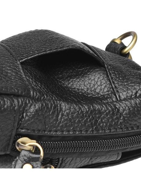 Сумка планшет через плече чоловіча з натуральної шкіри маленька Чорний 37704 Keizer (355245212)