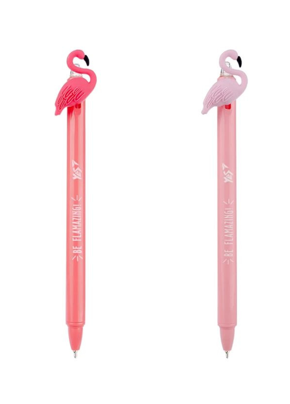 Ручка масляная Caribbean flamingo, автоматическая, синяя, 0,7 мм, в розовом корпусе Yes (288049556)