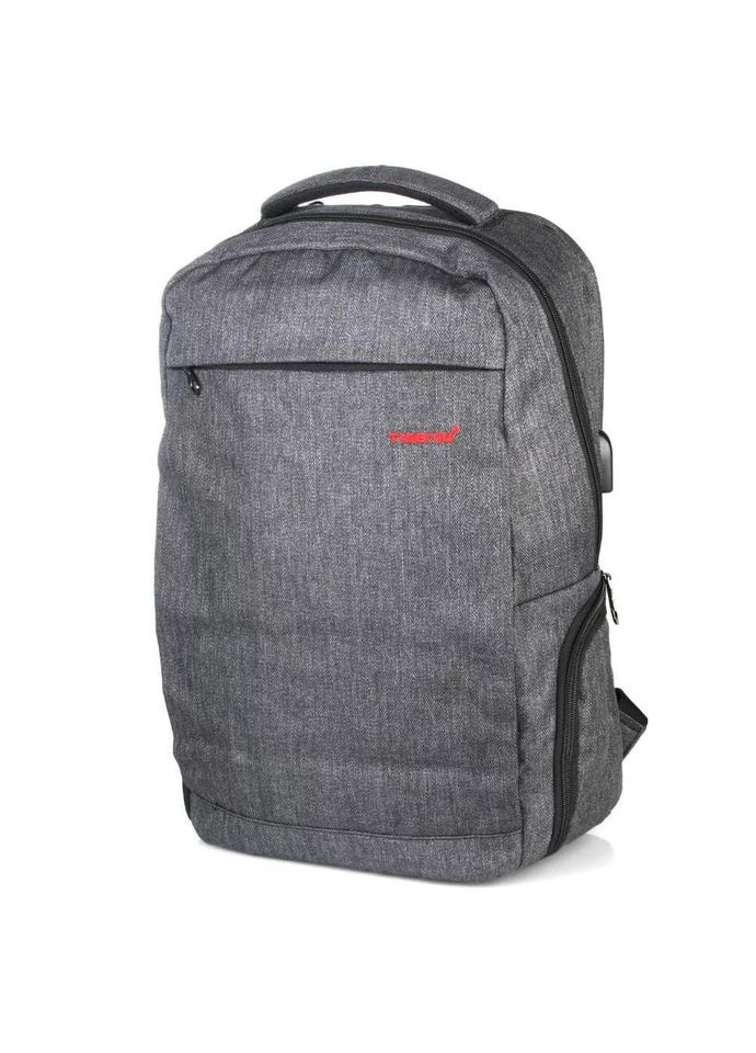 Рюкзак мужской нейлоновый на 2 отделения с USB, размер 27×45×15 см 14" Т-В3217 USB серый Tigernu (314808886)