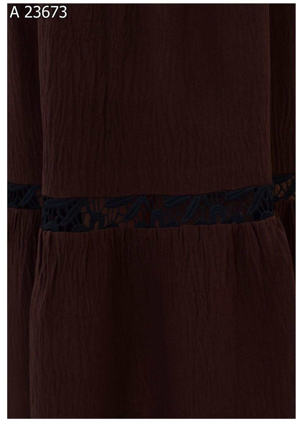 Коричневая повседневная однотонная женская летняя юбка большого размера SK