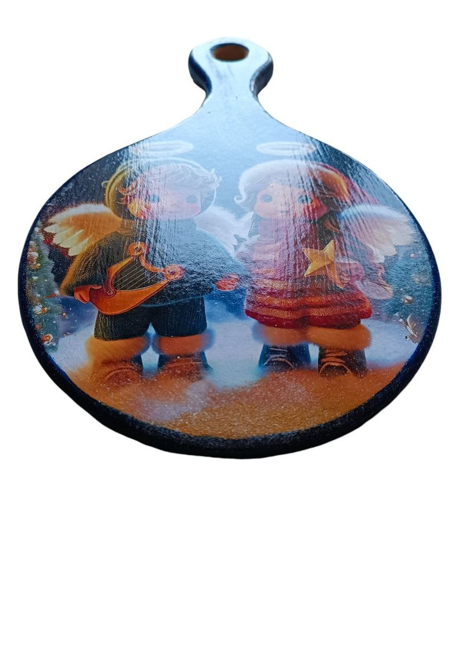 Обробна Дошка з Іграшковими Новорічними Янголами — Святковий Декор Handmade (307924698)