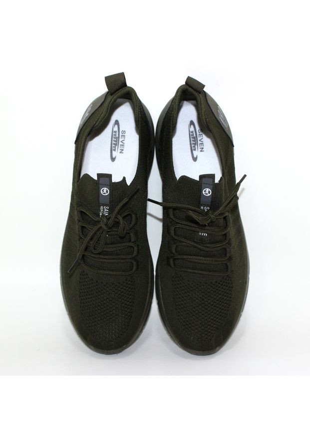 Оливковые (хаки) мужские летние трикотажные кроссовки Fashion