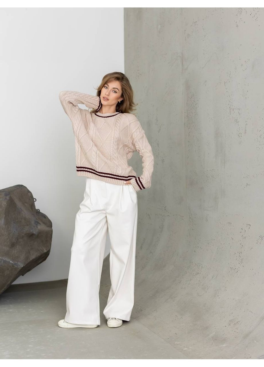 Бежевый демисезонный свитер женский Україна