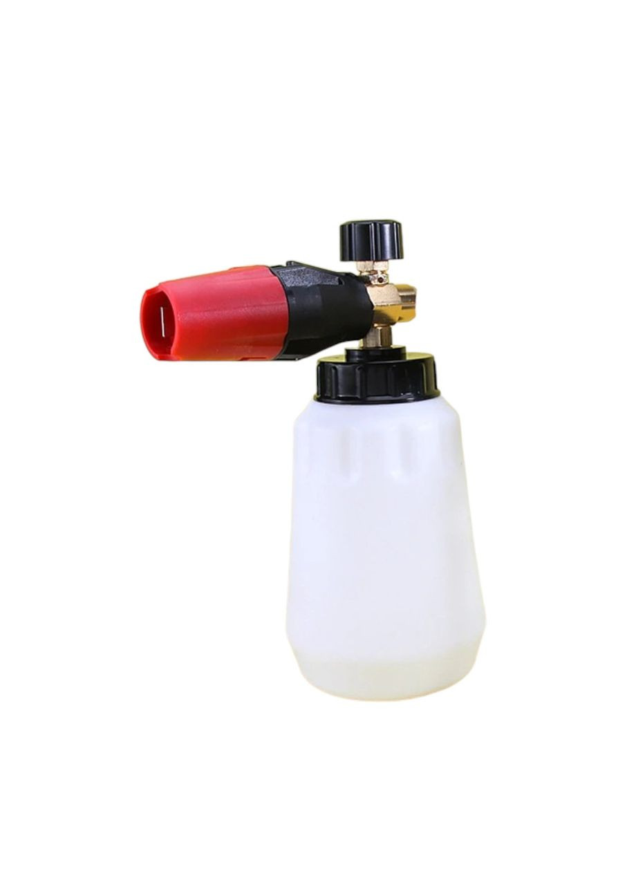 Піногенератор 1 л з регульованою латунною форсункою білий корпус PET пластик насадка для мийки авто і техніки No Brand (368774980)