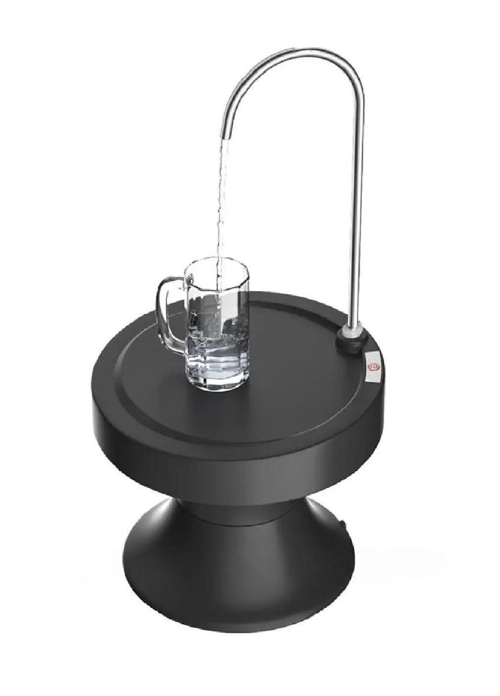 Помпа диспенсер дозатор электрическая аккумуляторная с местом для стакана на бутыль для воды 41х18х15 см (476792-Prob) Черная Unbranded (290983272)