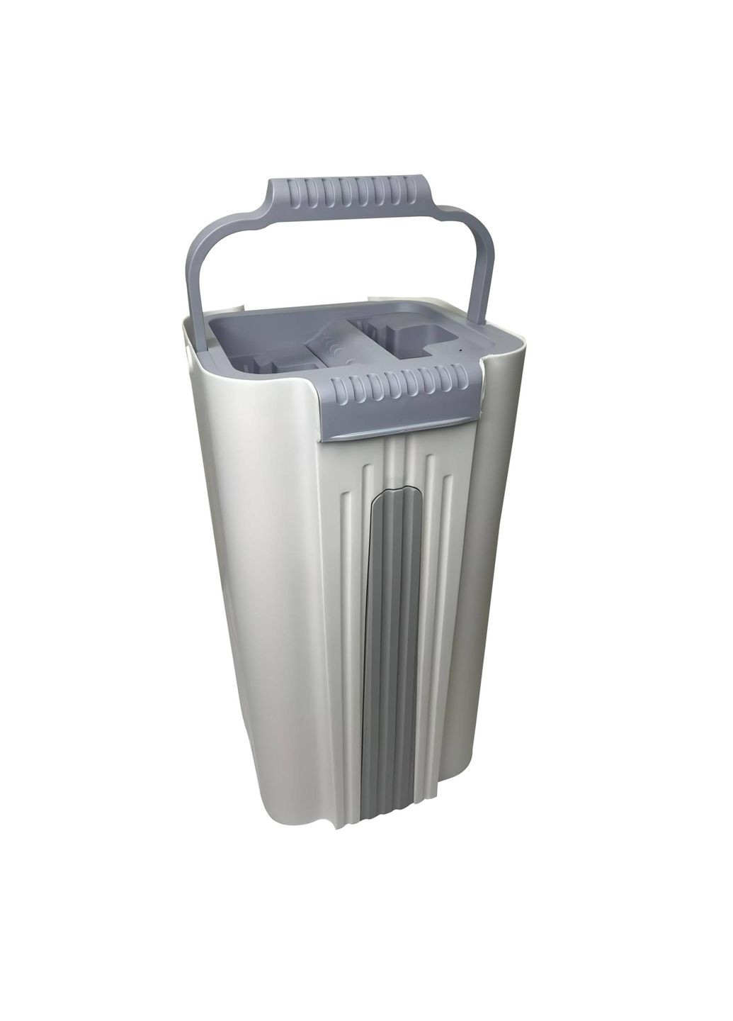 Механічна швабра-ледарка з відром та автоматичним віджимом Scratch housework 10 л Біло-сірий (НА-371) No Brand (356117463)