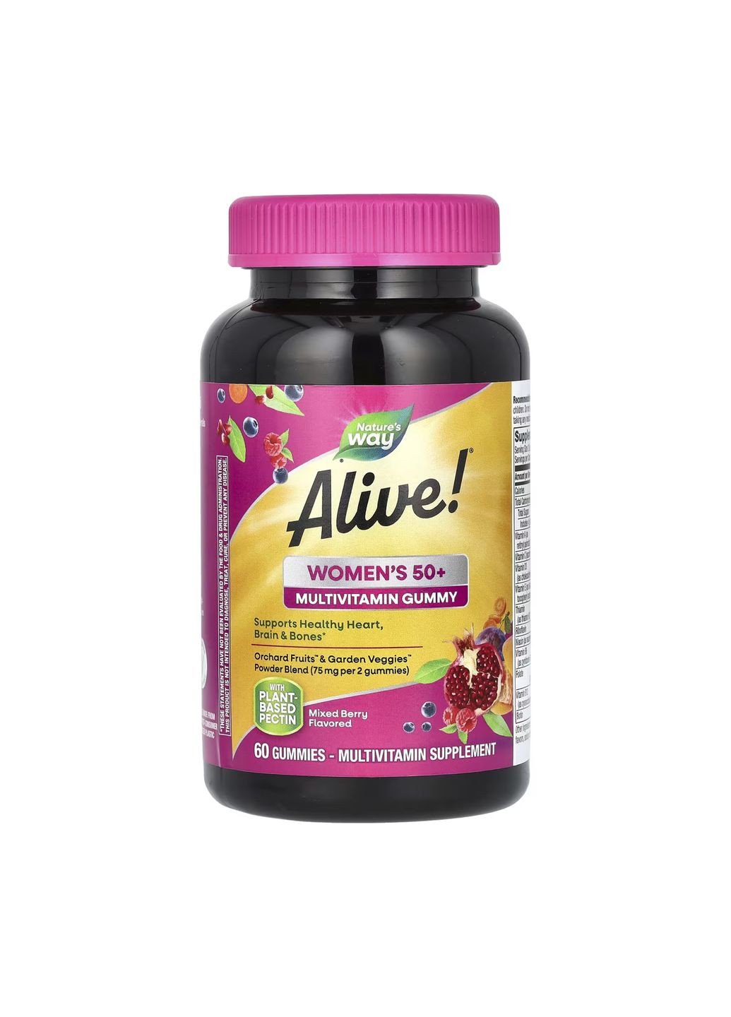 Мультивитамины для женщин 50+ 60 жевательных таблеток с витаминами B и лютеином Nature's Way (367956651)