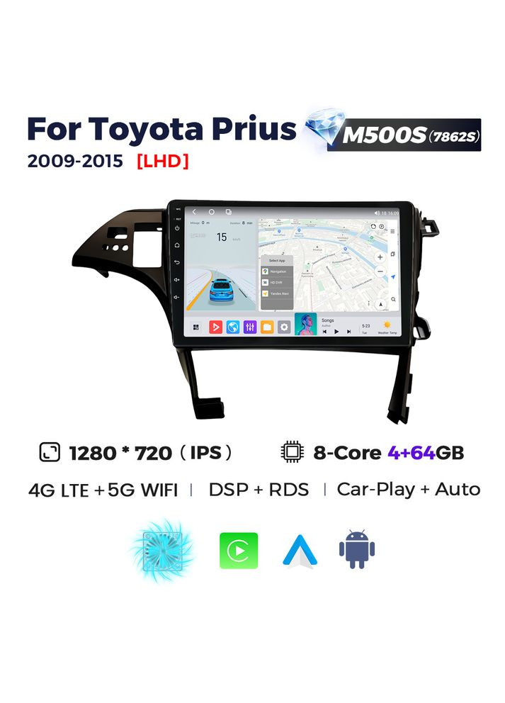 Штатная магнитола MN Toyota 3 (2009-2015) Черный, X20 Pro 4Gb+64Gb IPS Mekede Prius (351868130)