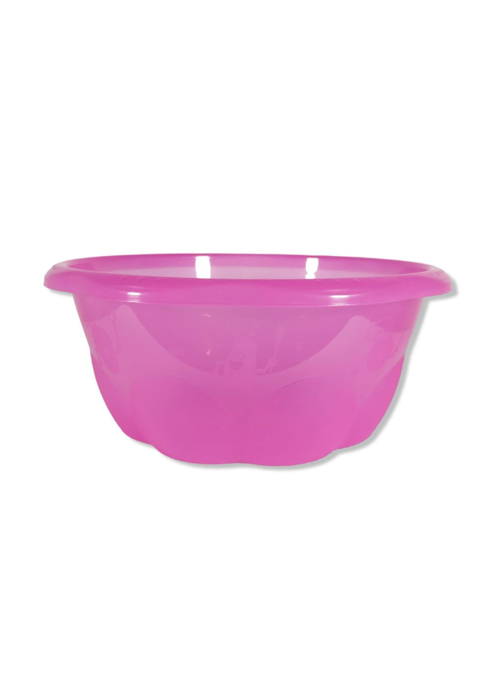 Миска салатница 1,6л прозрачная «» Прозрачный розовый Plastic's Craft (285759270)