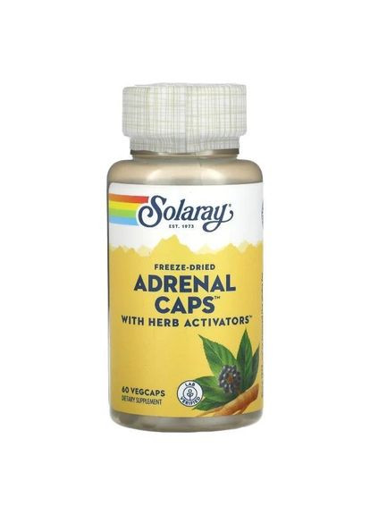 Здоровье надпочечников, Adrenal Caps, 60 капсул Solaray (329200135)