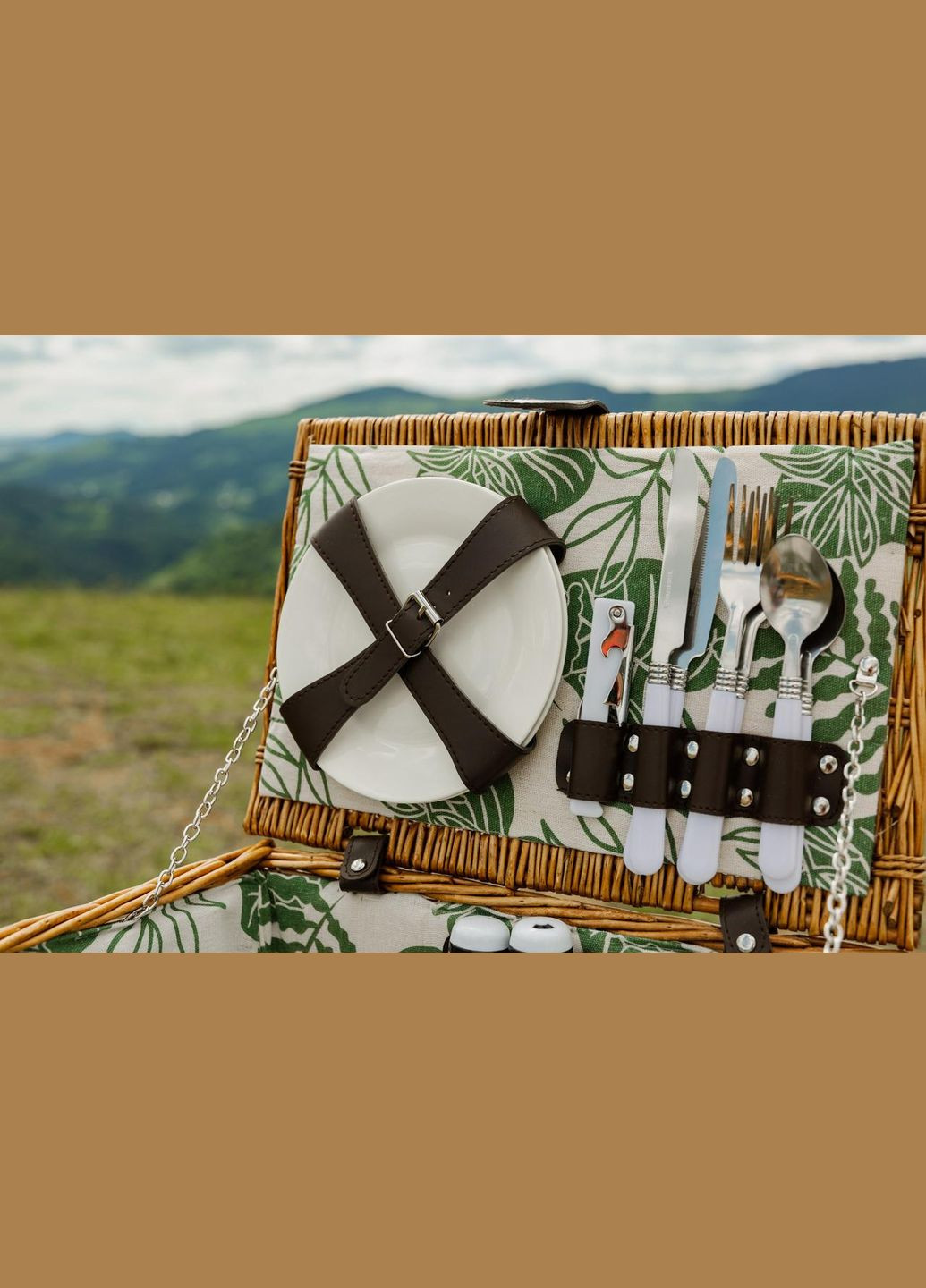 Корзина для пикника на 2 персоны 38 x 26 x 18 см LU010 LUGI (305389951)