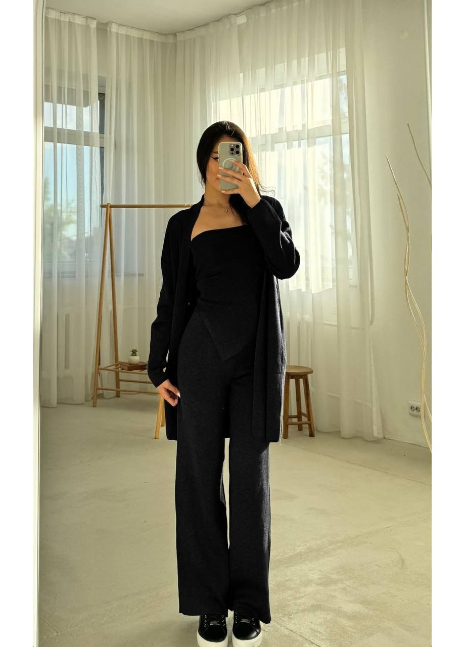 Жіночий костюм-трійка: кофта + топ + штани палаццо Україна (361067684)