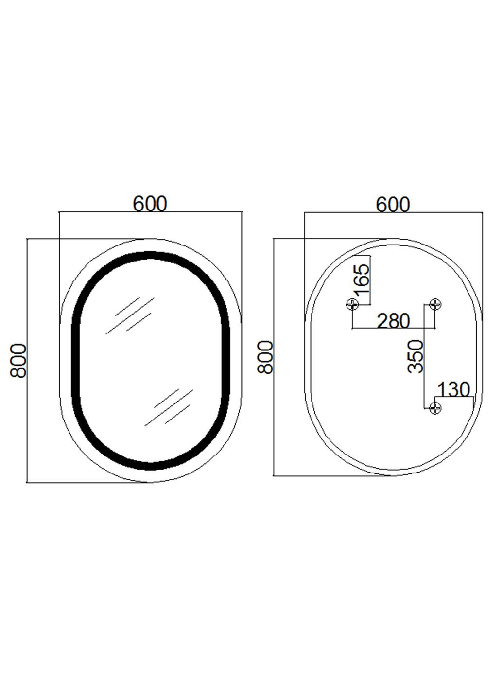 Дзеркало для ванни Qtap GE1 (341326473)
