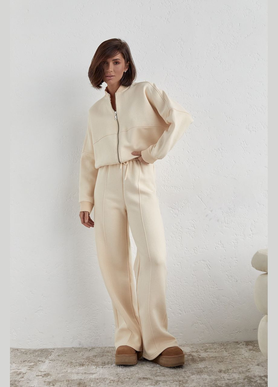 Утепленный женский спортивный костюм с бомбером и брюками. No Brand (322422066)