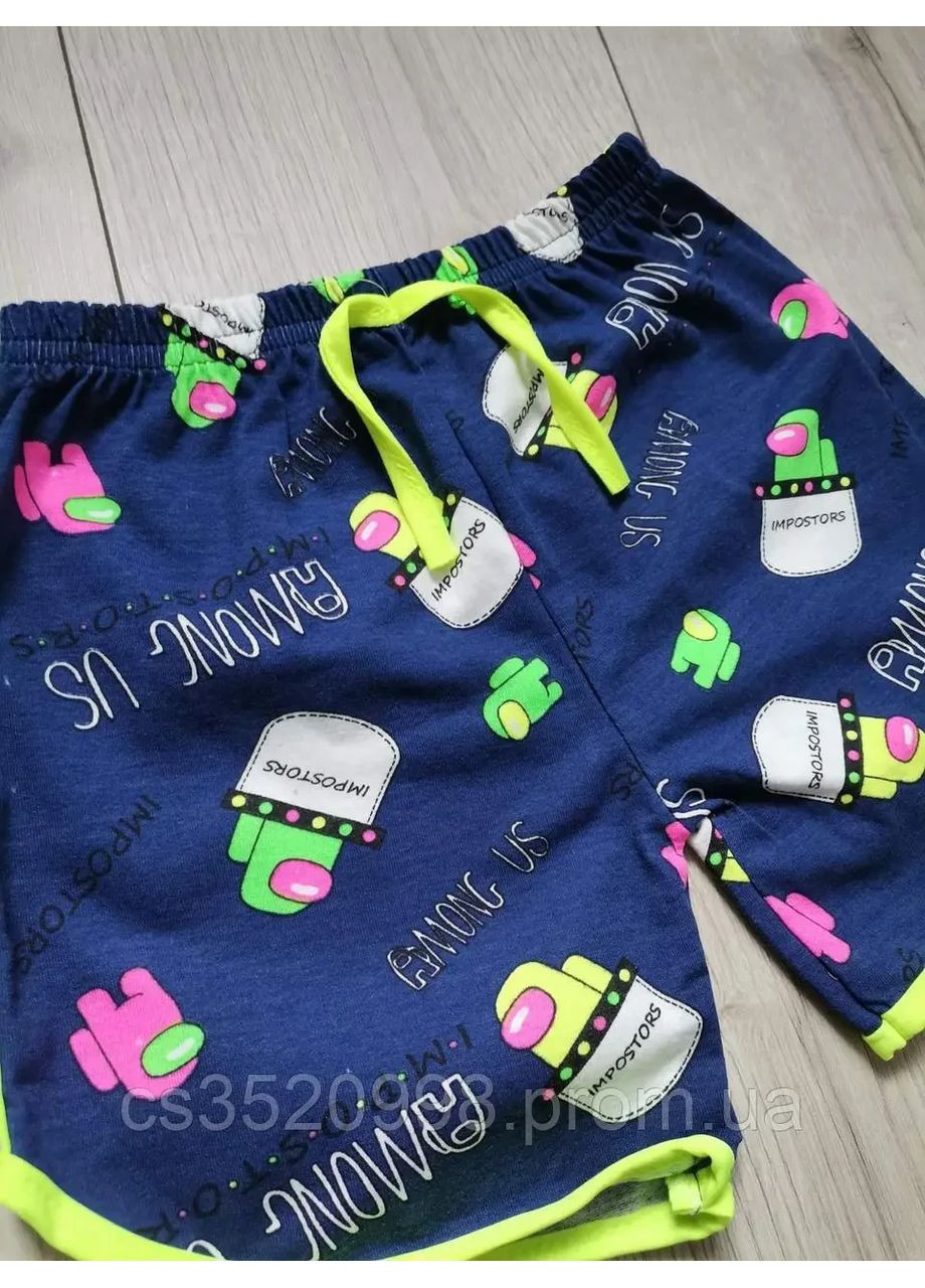 Детские шорты для девочки синего цвета Among Us, на 5,6 лет Kids (370438838)