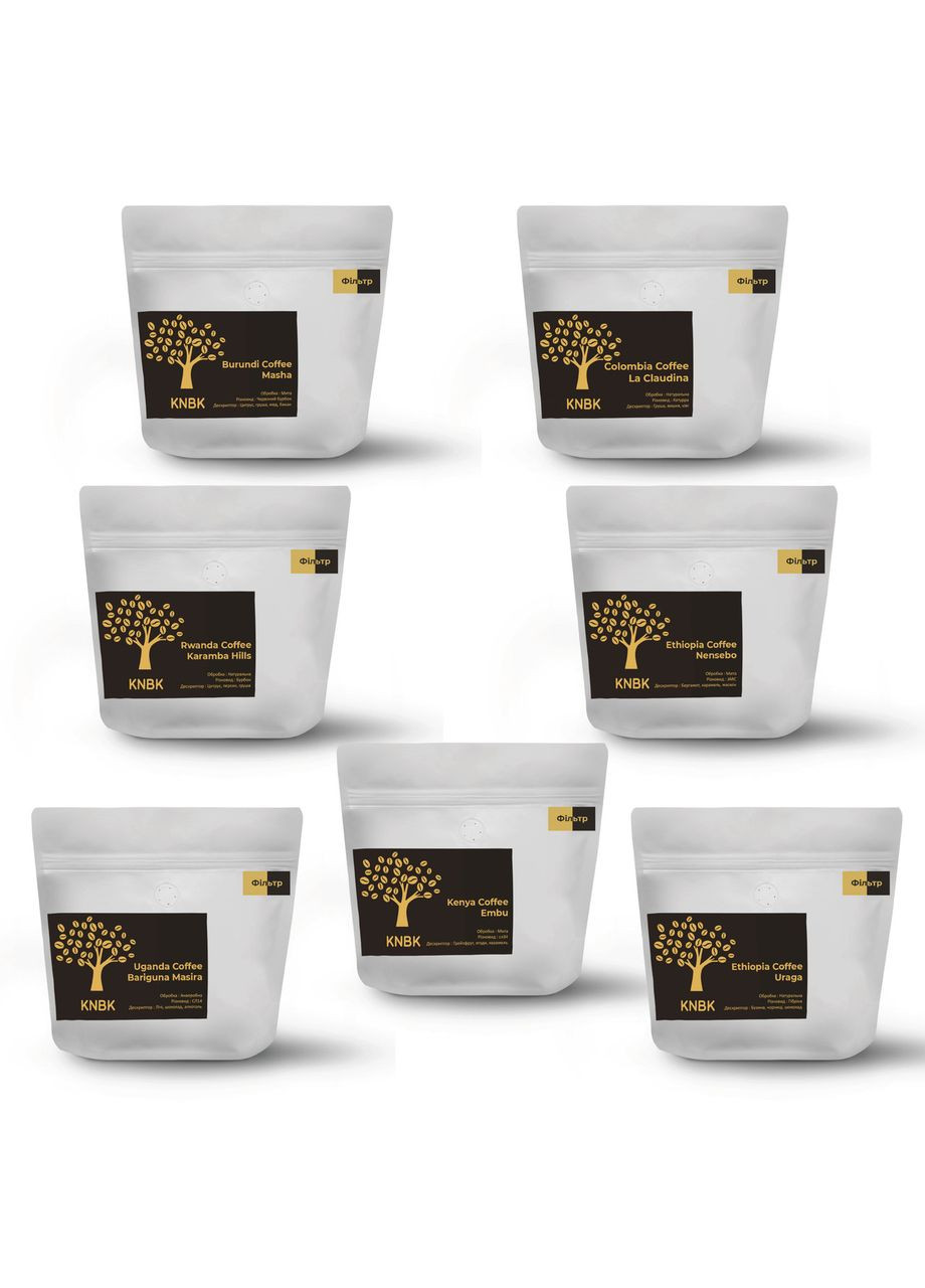 Кофе Дегустационный сет фильтр кофе 7уп. по 100г. (R-14191-VS) No Brand (303933837)