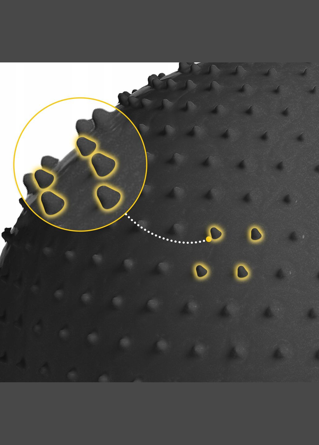 Мяч для фитнеса (фитбол) 65 см массажный Anti-Burst Black (P-5905973400237) 4FIZJO (301733384)