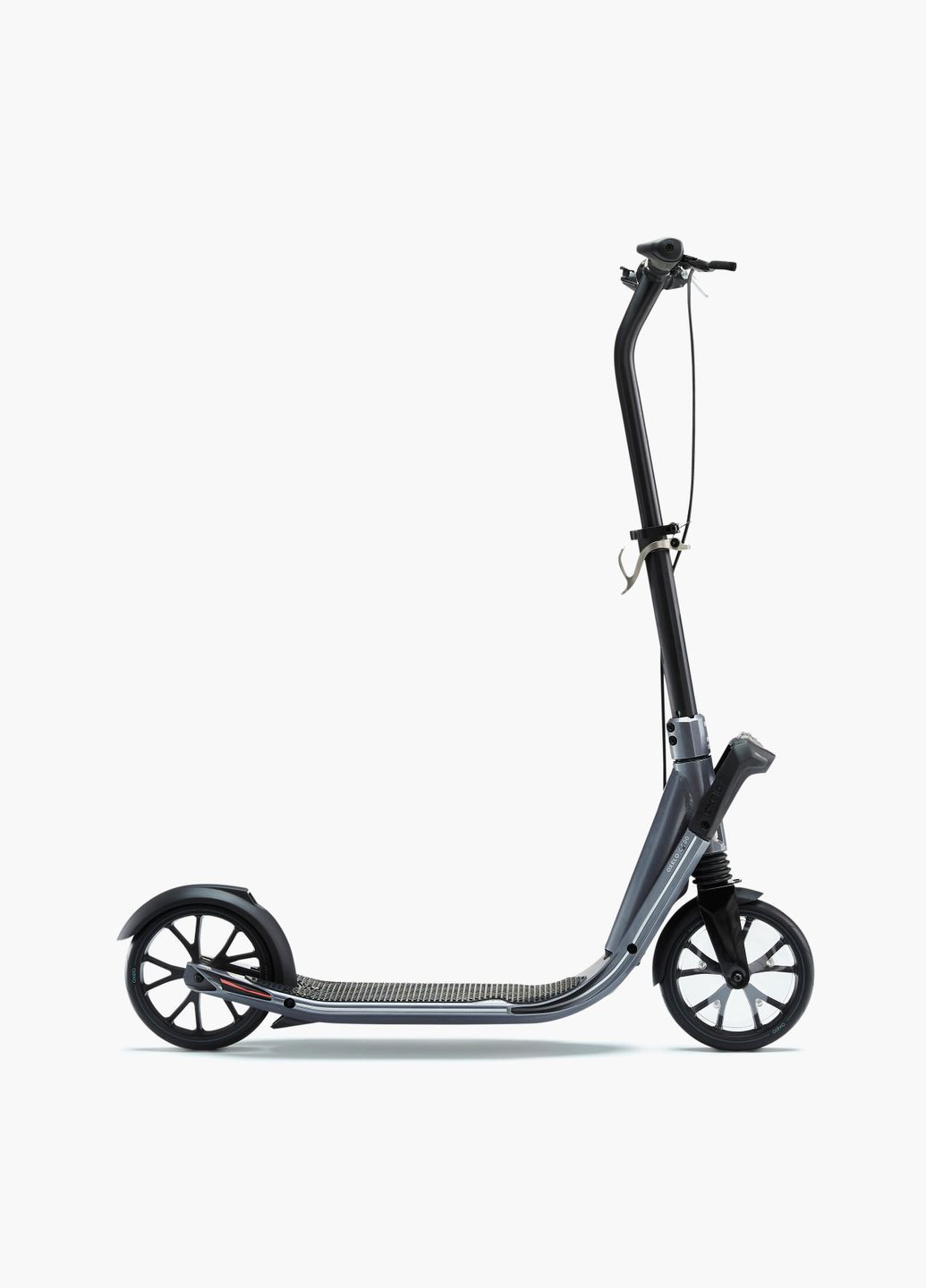 Двухколесный Самокат C900 Ростом от 1,45 до 1,95м с Ручным Тормозом и Амортизатором Серый Oxelo (335052403)