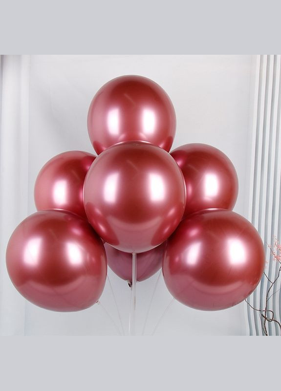 Хромовані кульки 5 дюймів 100 шт. червоний red No Brand (345703945)